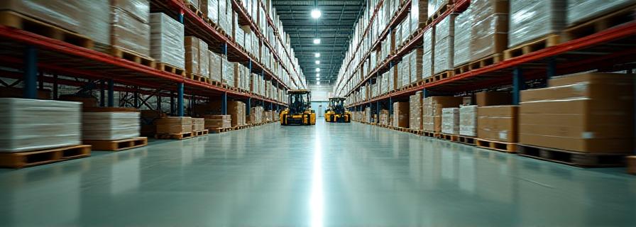 Organized warehouse distribution center